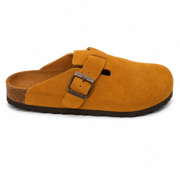 BIRKENSTOCK Boston Suede Leather – Tobacco Brown